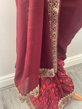 Load image into Gallery viewer, Soft georgette saree 7012