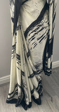 Load image into Gallery viewer, Satin crepe saree 6119