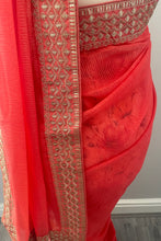 Load image into Gallery viewer, Soft georgette saree 7011