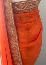 Load image into Gallery viewer, Soft georgette saree 7015