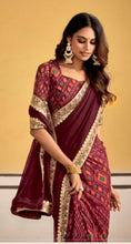 Load image into Gallery viewer, Soft georgette saree 7012