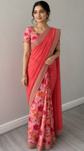 Load image into Gallery viewer, Soft georgette saree 7011