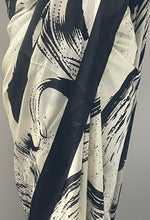 Load image into Gallery viewer, Satin crepe saree 6119