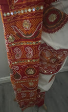 Load image into Gallery viewer, Cotton bandhni 7000 ( the hight of saree is only 38’’)