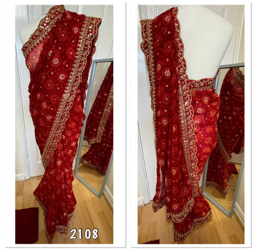 Marble organza saree 2108