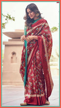 Load image into Gallery viewer, Zeel Silk floral saree (in stock ready to dispatch in uk)355