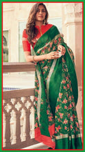 Load image into Gallery viewer, Zeel Silk floral saree in stock ready to dispatch in uk)357