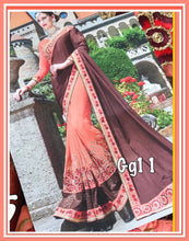 Load image into Gallery viewer, Saree in georgette in stock ready to dispatch in uk/327