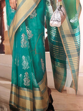 Load image into Gallery viewer, Organza saree in Uk ready to dispatch/242