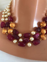 Load image into Gallery viewer, Beaded necklace ( in Uk ready to dispatch)/187 the red is not as dark as picture