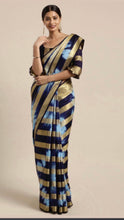 Load image into Gallery viewer, Party wear saree ( dark royal base) ready to dispatch in Uk/99
