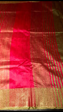 Load image into Gallery viewer, Mixed blend Cotton  khadi saree( actual colour is which is in the advertising picture the first picture)/142