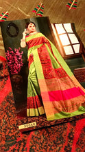 Load image into Gallery viewer, Mixed blend Cotton  khadi saree( actual colour is which is in the advertising picture the first picture)/142