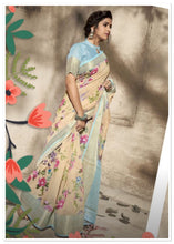 Load image into Gallery viewer, Semi Silk floral saree ( ready to dispatch in Uk)/114