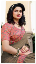 Load image into Gallery viewer, Silk ( crape feel ) saree ( ready time dispatch in Uk)/122