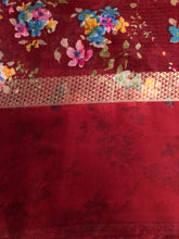 Load image into Gallery viewer, Zeel Silk floral saree (in stock ready to dispatch in uk)355