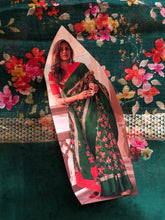 Load image into Gallery viewer, Zeel Silk floral saree in stock ready to dispatch in uk)357