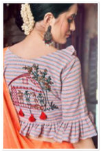 Load image into Gallery viewer, Linen saree ready to dispatch in Uk/298