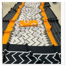Load image into Gallery viewer, Semi Silk saree with digital print (ready to dispatch in Uk)289 please check all images before purchasing