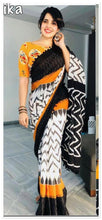 Load image into Gallery viewer, Semi Silk saree with digital print (ready to dispatch in Uk)289 please check all images before purchasing