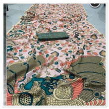 Load image into Gallery viewer, Semi Silk saree with digital print ( ready to dispatch in Uk )288 please check all images before purchasing