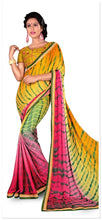 Load image into Gallery viewer, Tye dye georgette silk saree ( ready to dispatch in Uk)572
