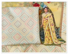 Load image into Gallery viewer, Floral print saree in georgette ( ready to dispatch in Uk)522