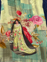 Load image into Gallery viewer, Floral print saree in georgette ( ready to dispatch in Uk)524