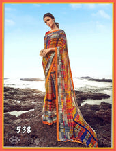 Load image into Gallery viewer, Georgette printed saree(538)