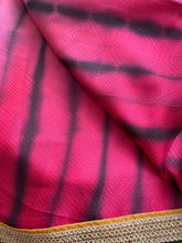 Load image into Gallery viewer, Tye dye georgette silk saree ( ready to dispatch in Uk)572