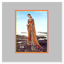 Load image into Gallery viewer, Georgette printed saree(538)