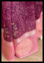 Load image into Gallery viewer, Bandhni print cotton silk saree 1009