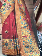 Load image into Gallery viewer, Silk minakari saree 1147