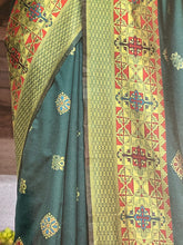 Load image into Gallery viewer, Semi Silk minakari style saree 1144