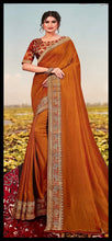 Load image into Gallery viewer, Semi Silk saree with border 1217