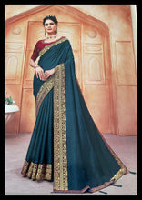 Load image into Gallery viewer, Semi Silk saree with border 1209