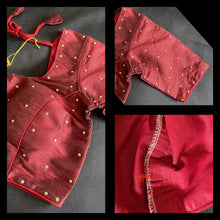 Load image into Gallery viewer, Silk saree blouse (867)the actual blouse is a bit darker than picture ( more maroon )