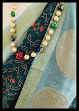 Load image into Gallery viewer, Bandhni print cotton silk saree 1004