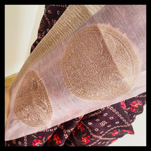 Load image into Gallery viewer, Bandhni print cotton silk saree1011