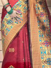 Load image into Gallery viewer, Silk minakari saree 1147