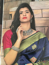 Load image into Gallery viewer, Semi Silk minakari style saree 1148