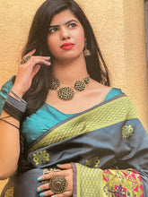 Load image into Gallery viewer, Semi Silk minakari style saree 1145