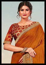Load image into Gallery viewer, Semi Silk saree with border 1217