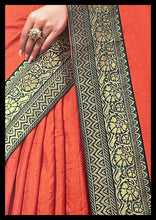 Load image into Gallery viewer, Semi Silk saree with border 1311