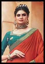 Load image into Gallery viewer, Semi Silk saree with border 1311