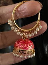 Load image into Gallery viewer, Hoops with jhoomar earings 4248