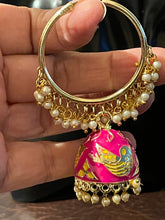 Load image into Gallery viewer, Hoops with jhoomar earings 4247