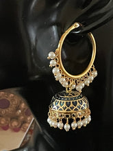 Load image into Gallery viewer, Hoops with jhoomar earrings 4249