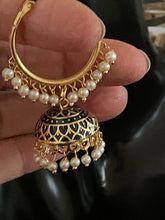 Load image into Gallery viewer, Hoops with jhoomar earrings 4249