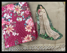 Load image into Gallery viewer, Plain saree 1067